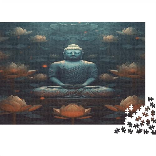 Buddha-Meditation 1000 Teile Puzzle für Erwachsene, 1000 Teile (75 x 50 cm) – Holz von LOUSON