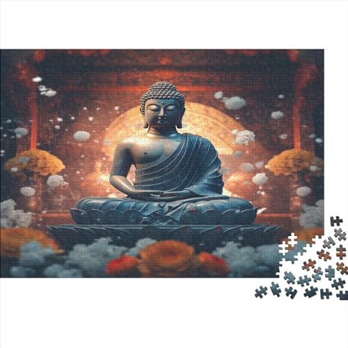 Buddha Meditation Jigsaw Puzzles 1000 Teile für Erwachsene Jigsaw Puzzles für Erwachsene 1000 Teile Holzpuzzle Lernspiele von LOUSON