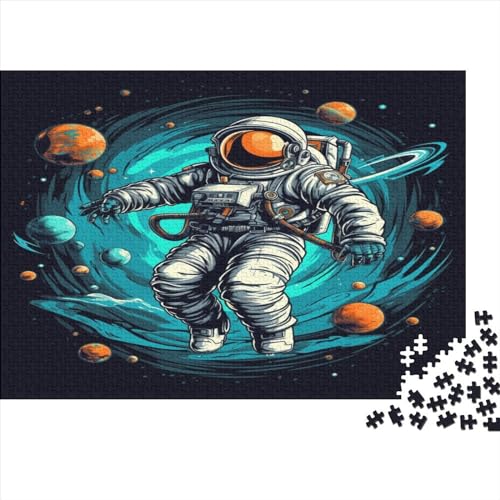 Cartoon Astronaut 1000 Teile Puzzle für Erwachsene Galaxy 1000 Teile (75 x 50 cm) - Holz von LOUSON