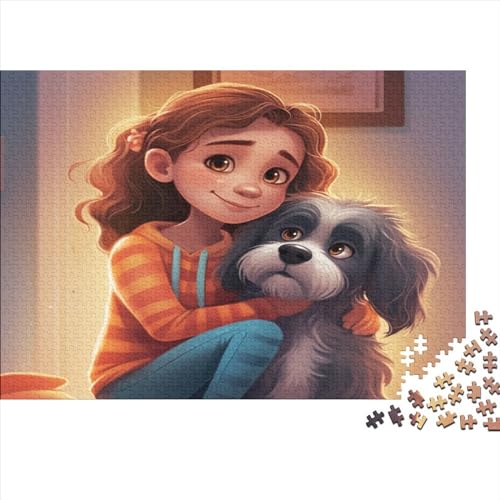 Cartoon-Figuren und Hunde, 1000-teiliges Puzzle für Erwachsene, 1000 Teile (75 x 50 cm), Holz von LOUSON