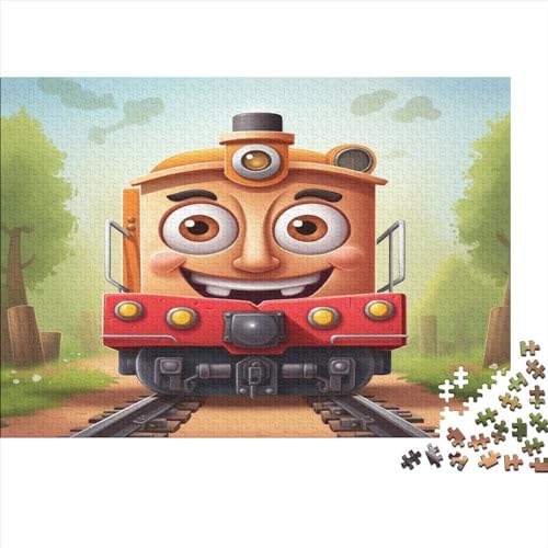 Cartoon-Zug-Puzzles 300 Teile für Erwachsene Puzzles für Erwachsene 300 Teile Holzpuzzle Lernspiele von LOUSON