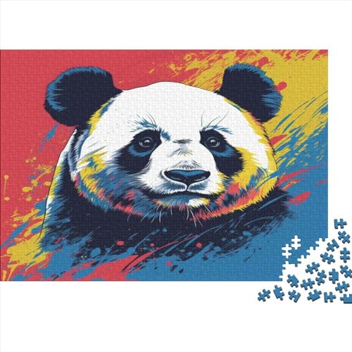Cute Panda Jigsaw Puzzles 1000 Teile für Erwachsene Jigsaw Puzzles für Erwachsene 1000 Teile Holzpuzzle Lernspiele KI-Design von LOUSON