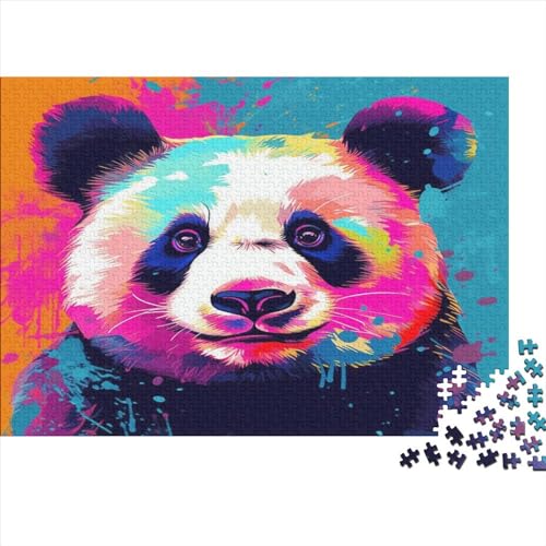 Cute Panda Puzzle für Erwachsene, 1000 Teile, KI-Design, 1000 Teile (75 x 50 cm), Holz von LOUSON