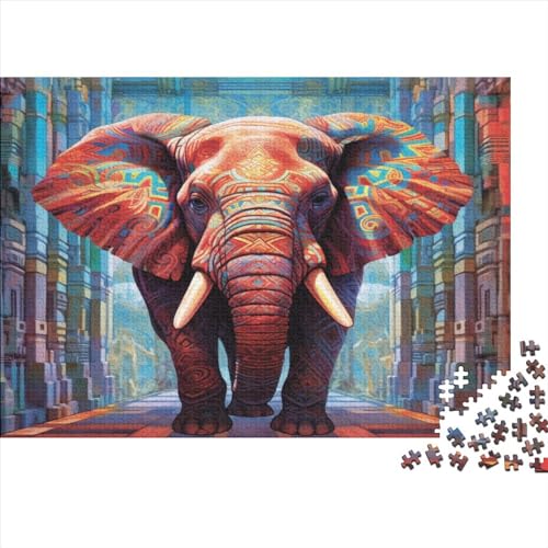 Elefant Anime Puzzles 300 Teile für Erwachsene Puzzles für Erwachsene 300 Teile Holzpuzzle Lernspiele Tier von LOUSON