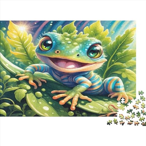 Frog Puzzle für Erwachsene, 500 Teile, Tiere, Erwachsene und Kinder ab 14 Jahren, hochwertiges Puzzle, 500 Stück (52 x 38 cm) – aus Holz von LOUSON