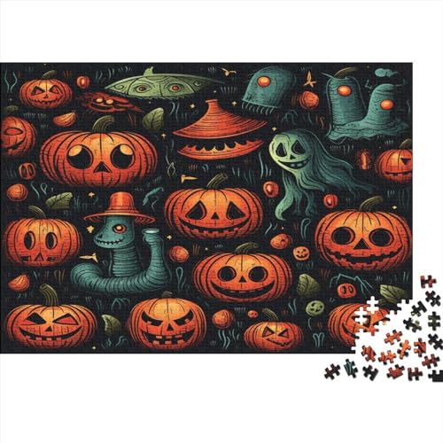 Halloween Elements 300-teiliges Puzzle für Erwachsene, 300 Teile (40 x 28 cm) von LOUSON