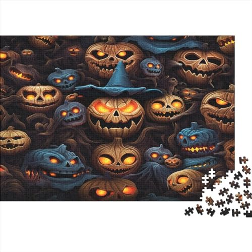 Halloween Elements Puzzle für Erwachsene, 500 Teile Puzzle für Erwachsene, herausforderndes Spiel, Horror von LOUSON