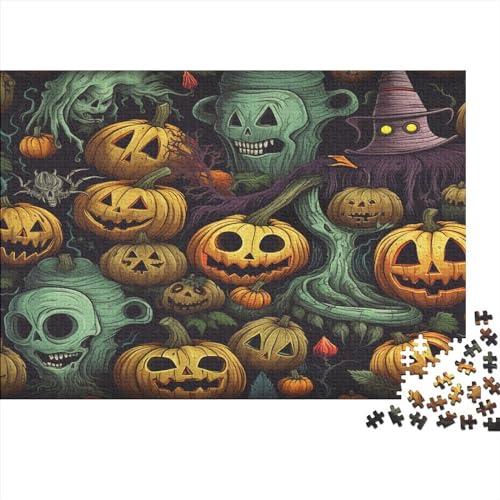 Halloween Elements Puzzle für Erwachsene 1000 Teile Puzzle für Erwachsene Herausforderndes Spiel Horror von LOUSON