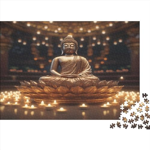 Hölzern Puzzle, 1000 Hölzern Puzzle Teile Im Adventskalender 2023, Geschenke Für Jungen, Mädchen, Familie Und Freunde Zu Weihnachten(Buddha) von LOUSON