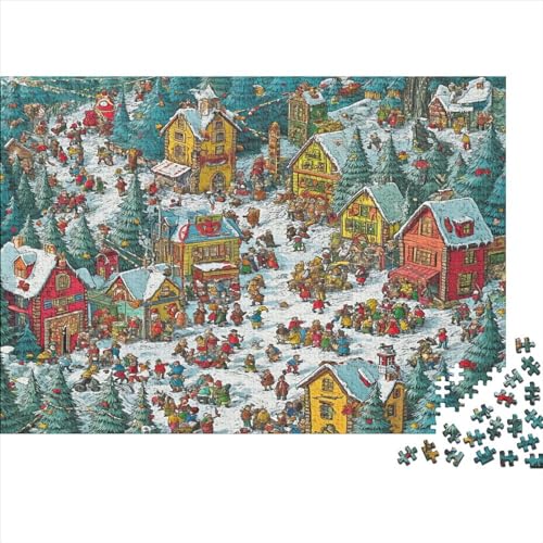 Hölzern Puzzle, 500 Hölzern Puzzle Teile Im Adventskalender 2023, Geschenke Für Jungen, Mädchen, Familie Und Freunde Zu Weihnachten(hoher Schwierigkeitsgrad, Komplexität) von LOUSON