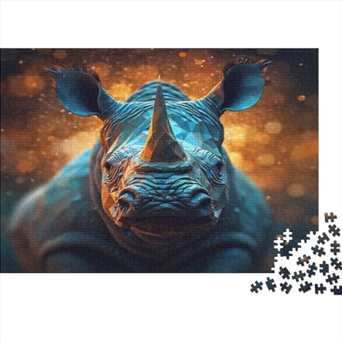 Hölzern Puzzle 1000 Teile Colors Rhino - Farbenfrohes Puzzle Für Erwachsene in Bewährter Qualität (Abstract) 1000pcs (75x50cm) von LOUSON