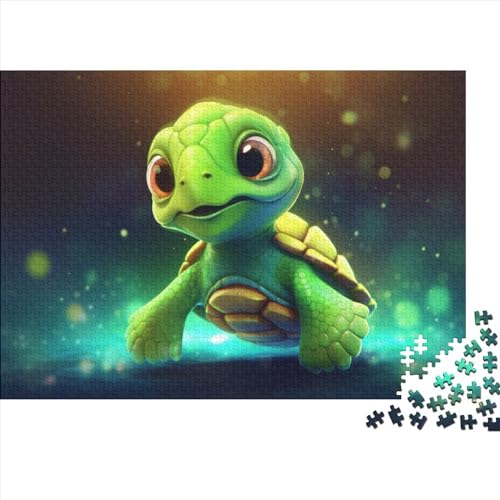 Hölzern Puzzle 1000 Teile Cute Sea Turtle - Farbenfrohes Puzzle Für Erwachsene in Bewährter Qualität () 1000pcs (75x50cm) von LOUSON