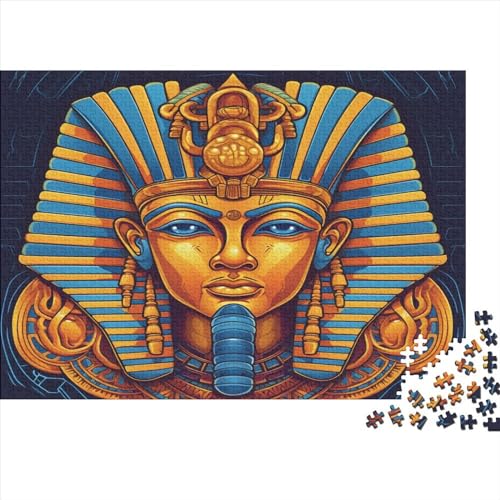 Hölzern Puzzle 2023, Adventskalender Puzzle 1000 Hölzern Teile Weihnachtskalender 2023 Männer Frauen Geschenke Jigsaw Puzzle Adventskalender Geschenke - Ägyptischer Pharao von LOUSON