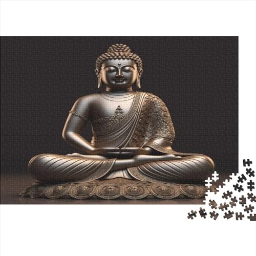 Hölzern Puzzle 2023, Adventskalender Puzzle 1000 Hölzern Teile Weihnachtskalender 2023 Männer Frauen Geschenke Jigsaw Puzzle Adventskalender Geschenke - Buddha von LOUSON