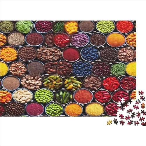 Hölzern Puzzle 2023, Adventskalender Puzzle 500 Hölzern Teile Weihnachtskalender 2023 Männer Frauen Geschenke Jigsaw Puzzle Adventskalender Geschenke - Colourful Spices (1) von LOUSON