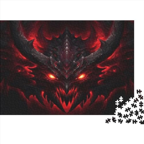 Hölzern Puzzle 500 Teile Dragon - Farbenfrohes Puzzle Für Erwachsene in Bewährter Qualität (Fantasy) 500pcs (52x38cm) von LOUSON