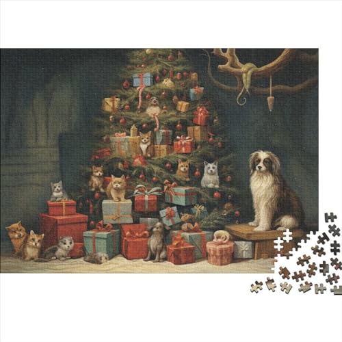 Hölzern Puzzle 500 Teile Puzzle Für Erwachsene, Holzpuzzle Mit Christmas Scene 500pcs (52x38cm) von LOUSON