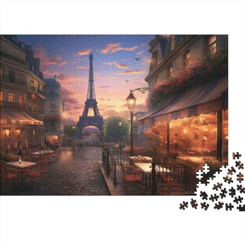 Hölzern Puzzle - Abend in Paris - 300 Teile Puzzle Für Erwachsene, Holzpuzzle Mit Frankreich 300pcs (40x28cm) von LOUSON