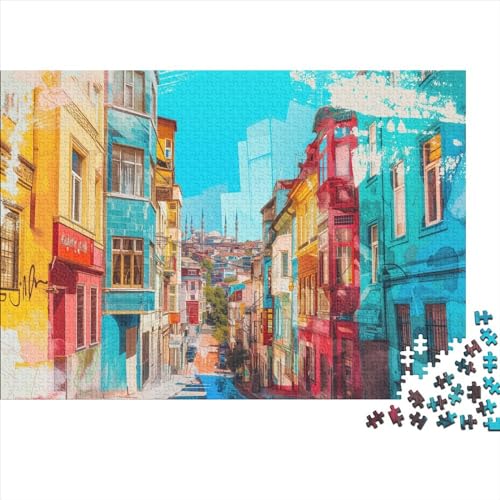 Hölzern Puzzle CKunstoon City 300 Piece Puzzle for Adults and Children Aged 14 and Over, Puzzle with 300pcs (40x28cm) von LOUSON