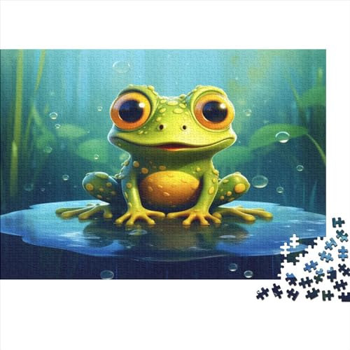 Hölzern Puzzle Cartoon Frog 1000 Piece Puzzle for Adults and Children Aged 14 and Over, Puzzle with Animal 1000pcs (75x50cm) von LOUSON