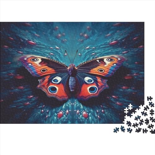 Hölzern Puzzle - Colorful Butterflies - 300 Teile Puzzle Für Erwachsene, Holzpuzzle Mit Beautiful 300pcs (40x28cm) von LOUSON