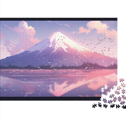Hölzern Puzzle Mont Fuji 1000 Piece Puzzle for Adults and Children Aged 14 and Over, Puzzle with Japan 1000pcs (75x50cm) von LOUSON