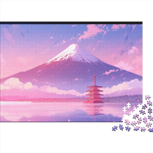 Hölzern Puzzle - Mont Fuji - 500 Teile Puzzle Für Erwachsene, Holzpuzzle Mit Japan 500pcs (52x38cm) von LOUSON