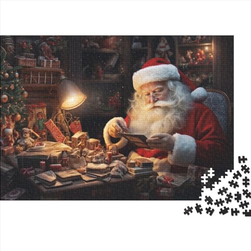 Hölzern Puzzle Santa Claus 1000 Piece Puzzle for Adults and Children Aged 14 and Over, Puzzle with 1000pcs (75x50cm) von LOUSON