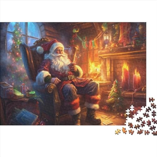 Hölzern Puzzle - Santa Claus - 500 Teile Puzzle Für Erwachsene, Holzpuzzle 500pcs (52x38cm) von LOUSON