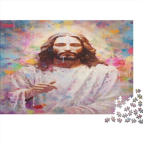 Jesus 500-teiliges Puzzle für Erwachsene, 500 Teile (52 x 38 cm), Holz von LOUSON