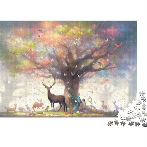 Magic Deer Puzzle für Erwachsene, 1000 Teile, 75 x 50 cm von LOUSON