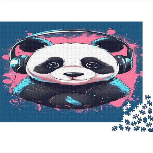 Niedliche Panda Puzzles 300 Teile für Erwachsene Puzzles für Erwachsene 300 Teile Holzpuzzle Lernspiele KI-Design von LOUSON