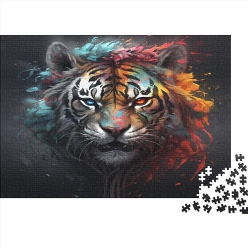 Puzzle 1000 Teile für Erwachsene Puzzle für Erwachsene 1000 Teile Puzzle Lernspiele - Bunt & Tiger von LOUSON