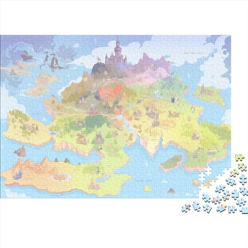 Puzzle 300 Teile für Erwachsene Puzzles für Erwachsene 300 Teile Puzzle Lernspiele - Karte von Frankreich von LOUSON