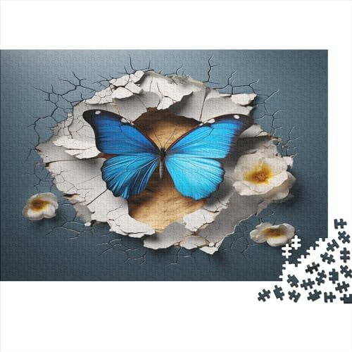 Puzzle für Erwachsene, 1000 Teile, 3D-Effekt, Schmetterling, Puzzles für Erwachsene, Familienspiele, Weihnachten, Geburtstagsgeschenke, Tier von LOUSON