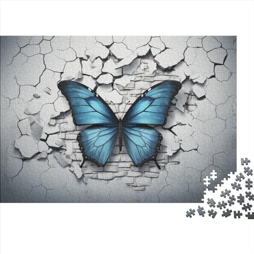 Puzzle mit 3D-Effekt, Schmetterling, 500 Teile, für Erwachsene, Tiere, 500 Teile (52 x 38 cm) von LOUSON