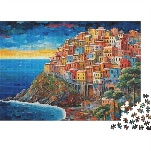 Puzzles für Erwachsene, 500 Teile Cinque Terre Puzzles für Erwachsene Familienspiele Weihnachten Geburtstagsgeschenke von LOUSON