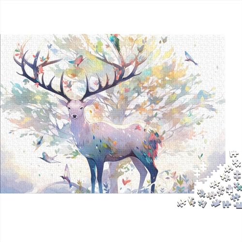 Puzzles für Erwachsene 500 Teile Magic Deer Jigsaw Puzzles für Erwachsene Familienspiele Weihnachten Geburtstagsgeschenke Hirsch Motiv von LOUSON