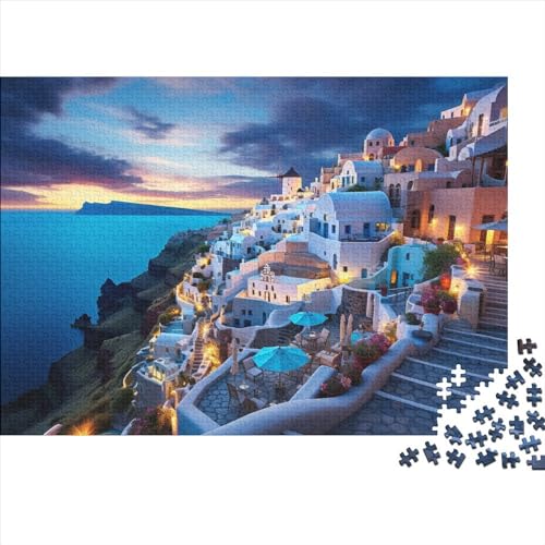 Santorini Puzzle 300 Teile für Erwachsene Puzzles für Erwachsene 300 Teile Holzpuzzle Lernspiele von LOUSON