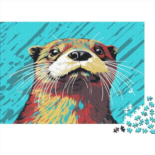 Sea Otter Puzzle für Erwachsene, 300 Teile, bunt, 40 x 28 cm, aus Holz von LOUSON