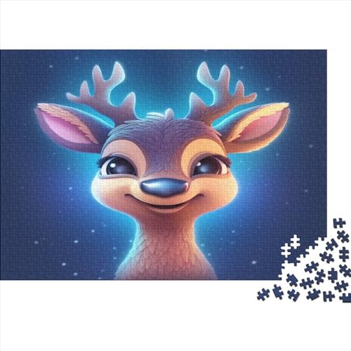 Snow Deer Jigsaw Wooden Puzzles for Adults 300 Piece Jigsaw Puzzles for Adults Challenging Game von LOUSON