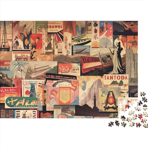 Vintage-Reiseposter, 300-teiliges Puzzle für Erwachsene, 300 Teile (40 x 28 cm) von LOUSON
