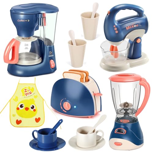 Spielküche Kinder Spielzeug ab 3 Jahre mit Kaffeemaschine, Mixer, Toaster & Küchenzubehör für Mädchen & Jungen – Perfektes Rollenspiel Geschenk für Kinder Spielküche Kinder Spielzeug ab 3 Jahre mit Kaffeemaschine, Mixer, Toaster & Küchenzubehör für Mädchen & Jungen – Perfektes Rollenspiel Geschenk für Kinder von LOVE LIFE