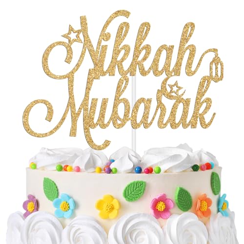 Nikkah Mubarak Tortenaufsatz, Eid Mubarak, Urdu Nikkah, Glitzer Desi Hochzeit/Verlobung/Dulhan/Shaadi Party Dekorationen Nikkah Mubarak Tortenaufsatz, Eid Mubarak, Urdu Nikkah, Glitzer Desi Hochzeit/Verlobung/Dulhan/Shaadi Party Dekorationen von LOVELY BITON