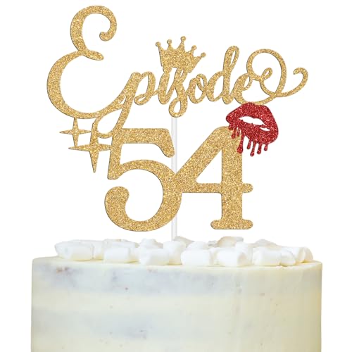 Tortenaufsatz, Episode 54, Geburtstagsdekoration für Frauen, Cheers to 54 Years/Hello 54, 54 & fabelhafte Geburtstagsparty-Dekorationen Tortenaufsatz, Episode 54, Geburtstagsdekoration für Frauen, Cheers to 54 Years/Hello 54, 54 & fabelhafte Geburtstagsparty-Dekorationen von LOVELY BITON