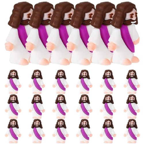24 Stück Mini Jesus Figuren Spielzeug | Ostern Jesus Figuren Spielzeug | Miniatur Retter Figuren Für Christus,Religiöse Retter Jesus Figuren, Kleine Jesus Figuren Spielzeug Für Ostereierfüller 24 Stück Mini Jesus Figuren Spielzeug | Ostern Jesus Figuren Spielzeug | Miniatur Retter Figuren Für Christus,Religiöse Retter Jesus Figuren, Kleine Jesus Figuren Spielzeug Für Ostereierfüller von LOVEMETOO