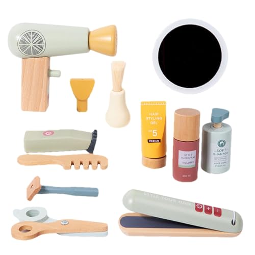 Friseur-Salon-Spielset für Mädchen, Friseur-Salon-Set für Mädchen | Sieht aus, als würde man Haare spielen Holz-Kit, Make-up- und Frisierspielzeug-Set für Friseur-Salon-Spielset für Mädchen, Friseur-Salon-Set für Mädchen | Sieht aus, als würde man Haare spielen Holz-Kit, Make-up- und Frisierspielzeug-Set für von LOVEMETOO