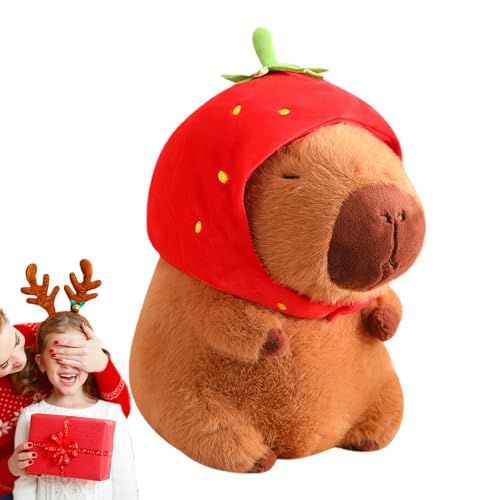 LOVEMETOO Capybara Plüschtier | Capybara mit gefüllten Erdbeeren, Capybara-Plüschtier, Capybara-Plüschpuppe, niedliches Plüschtier-Dekor, Geburtstagsgeschenke, Plüschspielzeug LOVEMETOO Capybara Plüschtier | Capybara mit gefüllten Erdbeeren, Capybara-Plüschtier, Capybara-Plüschpuppe, niedliches Plüschtier-Dekor, Geburtstagsgeschenke, Plüschspielzeug von LOVEMETOO