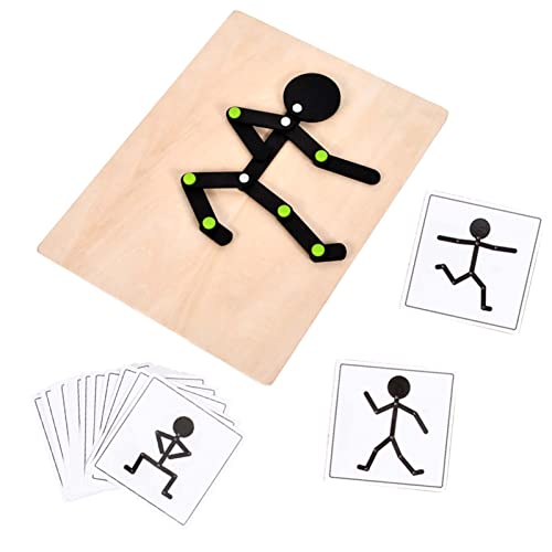 LOVEMETOO Wood Stickman Puzzle Toys | Stickman-Puzzle aus Holz mit 48 Positionen | Herren-Puzzle aus Holz | Spielzeug für Herren, Holzstab, Vorschulpuzzles Match Stick LOVEMETOO Wood Stickman Puzzle Toys | Stickman-Puzzle aus Holz mit 48 Positionen | Herren-Puzzle aus Holz | Spielzeug für Herren, Holzstab, Vorschulpuzzles Match Stick von LOVEMETOO