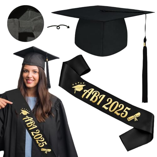 Abi 2025 Deko,Abi Absolventenhut,Graduation Hut und Schärpe,Abschluss Hut und Schärpe Schwarz Gold,Abi 2025 Schärpe,Abitur Deko,für Abitur Abschlussfeiern Prüfung Bestanden Deko Abi 2025 Deko,Abi Absolventenhut,Graduation Hut und Schärpe,Abschluss Hut und Schärpe Schwarz Gold,Abi 2025 Schärpe,Abitur Deko,für Abitur Abschlussfeiern Prüfung Bestanden Deko von LOVEXIU